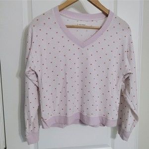 Lucky Brand Pink Heart Sweater